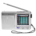 Miniatyrbilde 4 av 5: Bærbar AM/FM/SW-radio for innendørs, utendørs og nødbruk med høyttaler og hodetelefoner