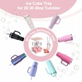 Miniatyrbild 7 av 7: Silikon Isbitsform med Lock för Stanely Cup, Tumbler Isform, Cylinderformade Silikon Isbitsformar för Frys BPA-fri, Diskmaskinsäker (Rosa) Pink