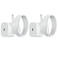 Miniatyrbillede 1 af 5: Oplader til Apple - Hurtigoplader 20W, Apple-stik, Adapter + 2m Kabel Hvid, Flere Størrelser Tilgængelige (Flere kombinationer tilgængelige) Apple interface 2pc