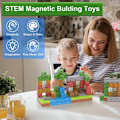 Miniatyrbillede 3 af 9: Magnetiske Byggeklodser - Byg Min Magnetverden Magisk Portal Sæt Sansestimulerende Udendørs Legetøj til Drenge og Piger 3+ år, Kreativ Leg for Børn 48pcs cubes + 1 doll
