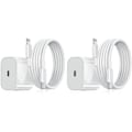 Miniatyrbild 1 av 7: 2-pack - Laddare för iPhone - Snabbladdare - Adapter + Kabel 20W Vit one size iPhone 2-Pack iPhone（NT） 2-Pack iPhone 2-Pack iPhone