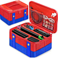 Pikkukuva 1 / 5: Switch-kokoavaattokotelo Nintendo Switchille/Lite/OLED:lle, Kannettava Pehmeä Kuori, Vedenkestävä Suojaava Säilytyskotelo Matkustamiseen red