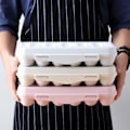 Miniatyrbilde 3 av 5: Egg oppbevaringsboks, 2 stk eggboks kjøleskap, plast eggboks, kjøleskap eggbeholder, 12 egg oppbevaringsboks, for egg