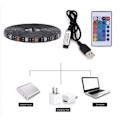 Miniatyrbillede 2 af 6: 2m IP65 LED-strimmel RGB SMD5050 - TV - Computer - Bil - USB MultiColor 1x 1x