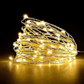 Miniatyrbilde 1 av 5: Eventyrlys, 50 LED batteridrevne strenglys kobbertrådlys for innendørs utendørsbelysning, juletredekorasjon 5M/16ft Warm White