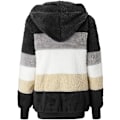 Miniatyrbillede 5 af 6: Hættejakke til kvinder, Teddy Fleece-frakke, Overgangsjakke med hætte og lommer, lynlås, efterår, vinter, plysjakke, fleecejakke, vinter XL J Black
