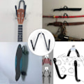 Miniatyrbild 2 av 4: Skateboardhållare Set om 2, Väggmontering, Krokhållare med skruvar för att hänga skateboards, Väggfästen, Gitarrställ