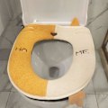 Pikkukuva 6 / 7: Yleismaailmallinen WC-istuimen peite WC-istuimen peite Kylpyhuoneen istuimen peite Yleismaailmallinen vedenpitävä WC-istuimen peite Kissaväri Sopii useimpiin WC-istuimiin