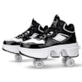 Miniatyrbilde 1 av 7: Unisex Ungdom Deformasjons Skøytesko Fire Hjul Runder med Rulleskøyter Sko Casual Sneakers Deform Rullesko multi