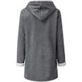 Miniatyrbillede 4 af 5: Damer Vinterjakker Udsalg Plus Størrelse Dame Fleeceforet Jakke Hoodies Lomme Uld Casual Hættetrøjer Horn Knapper Casual Varmt Jakke Trench XXL 02 Grey