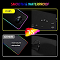 Miniatyrbillede 5 af 7: GMS-X5 RGB Gaming Mouse Pad med LED-lys i 7 farver Sort