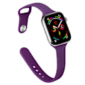 Miniatyrbild 1 av 4: Passar Apple Watch 38/40/41, 42/44/45/49mm ultratunt modernt silikonarmband, slankt armband Purple 38/40/41mm