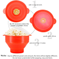 Pikkukuva 3 / 5: Mikroaaltouunissa käytettävä silikoninen popcorn-tekoastia, BPA-vapaa mikrouunissa käytettävä popcorn-tekoastia, taitettava mikrouunissa käytettävä popcorn-tekoastian kulho, mikrouunissa turvallinen, astianpesukoneessa turvallinen (punainen)