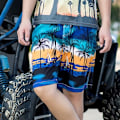 Miniatyrbild 5 av 5: Nya sommarshorts för män, badshorts, surfshorts plus size med meshfoder