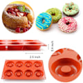 Pikkukuva 2 / 8: 2 kpl silikonidonutssi-muottisarjaa, tarttumattomat lämmönkestävät pannut (8 onteloa ja 18 onteloa)