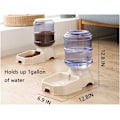 Miniatyrbillede 3 af 5: Automatisk foder- og vanddispenser til hunde og katte, BPA-fri, tyngdekraftspåfyldning, nem at rengøre, selvfodring. (H-vand) White-Waterer