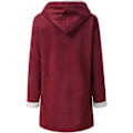 Miniatyrbillede 4 af 5: Damer Vinterjakker Udsalg Plus Størrelse Dame Fleeceforet Jakke Hoodies Lomme Uld Casual Hættetrøjer Horn Knapper Casual Varmt Jakke Trench XXL 02 Wine