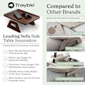 Miniatyrbillede 4 af 4: Bambus Sofa Arm Bord, Clip On Bakke Sofa Bord til Sofa. Sofa Arm Bakke, Lænestol Bord til TV Middage Brown
