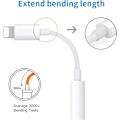 Pikkukuva 5 / 7: iPhone-sovitin, iPhone-kuulokeliitäntäsovitin [MFi-sertifioitu] Lightning–3,5 mm:n kuulokeliitäntä Aux-sovitin Audio Dongle -muunnin iPhone-sarjalle