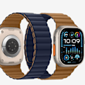 Miniatyrbillede 2 af 6: Kompatibel med Apple Watch rem 49 46 45 44 42 41 40 38mm dobbeltsidet silikone magnetisk rem til iWatch Ultra SE Series 10 9 8 7 6 5 4 3 2 1 Midnight Blue （42-49mm）