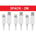 iPhone Hurtiglader USB-C Strømadapter 20W + 2m Kabel Hvit (1 Lader & 1 2m Ladekabel) (1st Laddare & 1st 2m laddkabel)