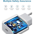 Miniatyrbild 2 av 4: 25W Vit Typ-C Laddare Pack + Typ-C Kabel för Samsung Galaxy A25 A15 A05 A05s A35 A55
