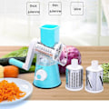 Miniatyrbillede 6 af 9: Tromle Grøntsags Hakker med 3 Rustfrie Cylindriske Blade, Multifunktionel Håndsving Grøntsags Skærer til Hjemmekøkken green