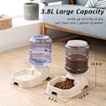 Miniatyrbillede 3 af 7: Automatisk foderdispenser til hunde og katte, BPA-fri, tyngdekraftspåfyldning, nem at rengøre, selvfodring. White-Feeder
