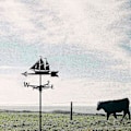 Miniatyrbild 5 av 5: Vindflöjel i form av en segelbåt - Retro vindflöjel i form av en segelbåt, dekorativ vindriktningsvisare för utomhusbruk