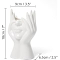 Miniatyrbilde 2 av 7: Dekorativ keramisk vase for midtpunkter - Små vaser for blomster, pampasgress - Hvit vase for blomster og boligdekor