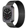 Miniatyrbillede 2 af 5: Milanese Loop-rem til Apple Watch i rustfrit stål med magnetisk spænde - 38/40/41 (med stik) - Starlight + Sort 38/40/41mm