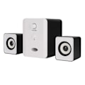 Miniatyrbillede 5 af 7: USB-drevet skrivebordshøjttaler computerhøjttaler med subwoofer til pc bærbar tablet desktop blændende version sort hvid