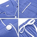 Miniatyrbild 5 av 6: Kvinnors Pyjamas Set Kortärmad Nattkläder Dam Button Down Nattkläder PJ Set med Ficka M Lavender