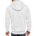 Miniatyrbilde 4 av 5: Herre hettegensere Sweatshirt Glidelås Lette jakker 2 White XXL