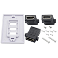 Pikkukuva 4 / 5: 3-Porttinen HDMI 2.0 Seinälevy Komponentti HDMI Komponentti Komposiitti Audio Seinäkiinnityspistorasia, Tukee Täydellisesti 4K 60Hz 1080P (3 HDMI)
