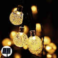 Pikkukuva 1 / 4: Aurinkokennovalot, 50 LED-kristallipalloa, 8 metriä valonauhaa