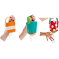 Miniatyrbillede 2 af 4: Happy Buckets Sæt | Tre vandhjul badelegetøj til småbørn, flerfarvet