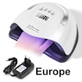 Miniatyrbild 2 av 7: 180W Nageltorkare, UV LED - Nagellamp, Bärbar Nagelverktyg med 4 Timrar, Smart Sensor, LCD Digital Display, 57 LED-pärlor, Snabbtorkande Lampa