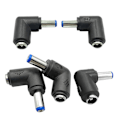 Miniatyrbillede 1 af 2: 5 stk. Dc5.5x2.1mm hun computeradapter 5 volt strømstik, 90 graders adapter, albue strømadapter, én strømforsyning til at håndtere alle grænseflader