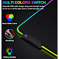 Miniatyrbillede 3 af 7: Gaming Mousepad med LED-lys - RGB - Vælg Størrelse - Sort - 14 Tilstande - Tyk Anti-slip 300*800*4MM