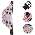 Miniatyrbild 4 av 5: Fanny Pack Fashion Midjeväska Dammode Bälten Trendig Midjeväska Dragkedja Förvaringsväskor Midjeväska för Kvinnor Telefon Midjeväska Vatten Resa Tyg