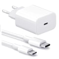 Miniatyrbillede 4 af 6: iPhone Oplader - Hurtig Oplader Hoved + Kabel 20W USB-C + EU til US Adapter, Hvid 2-pak (med Oplader Opbevaringspose)