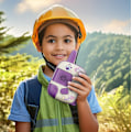 Pikkukuva 8 / 9: Lasten walkie-talkie pitkän matkan langaton lähetys summeri ulkoilma keskustelu piirretty lelu rannehihnan kanssa pony