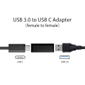 Pikkukuva 5 / 5: 2 kpl USB Type C 3.1 Naaras - 3.0 A Naaras Data Synkronointi Latausadapteri Liitin Ft