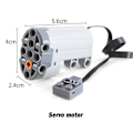 Miniatyrbillede 5 af 5: Tekniske Dele Motor Byggeklods Motor Servo Motor 88004 til Power Functions Elektrisk Samlet Byggeklods Legetøj Fotofarve grey