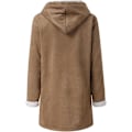 Miniatyrbillede 6 af 7: Damer Vinterjakker Udsalg Plus Størrelse Dame Fleeceforet Jakke Hoodies Lomme Uld Casual Hættetrøjer Horn Knapper Casual Varmt Jakke Trench 4XL 02 Brown