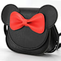 Miniatyrbillede 2 af 6: Qiming Museører Bowknot Crossbody Taske, PU Håndtaske, Mini Lille Taske Prinsessetaske til Børn, Piger og Småbørn