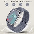Miniatyrbilde 3 av 7: 3-pakks flettet kompatibel med Apple Watch-stropper 40 mm 38 mm 41 mm for kvinner og menn, justerbar nylon elastisk sportsutskiftingsreim Black/Starry/Pink Sand 38/40/41mm