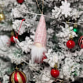Miniatyrbild 4 av 7: Julgranshängande tomtenissar prydnader set om 10, svenska handgjorda plysch tomtenissar jultomte hängande heminredning semesterdekorationer