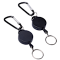Pikkukuva 1 / 3: 2-pack ulottuva jojo-avaimenperä karabiinihaalla Musta